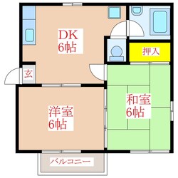 ウエストハイツ　Ａ棟の物件間取画像